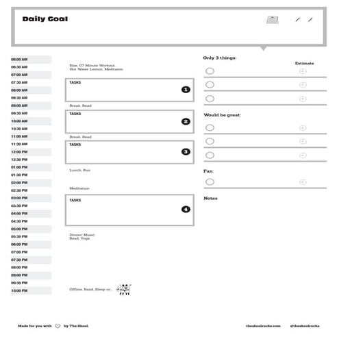 Skool Daily Focus Worksheet 