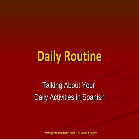 Talking About Your Daily Routine in Spanish