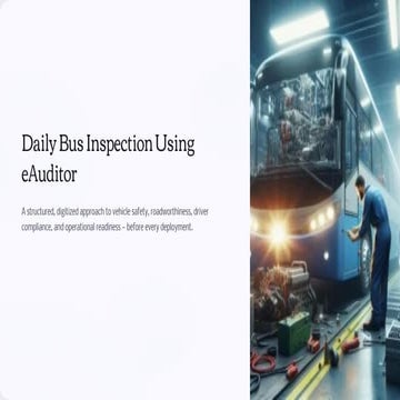 Daily bus inspection with eAuditor Audits & Inspections | PDF