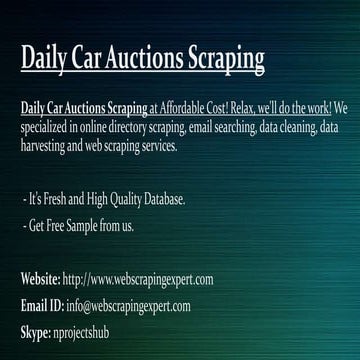 Daily Car Auctions Scraping