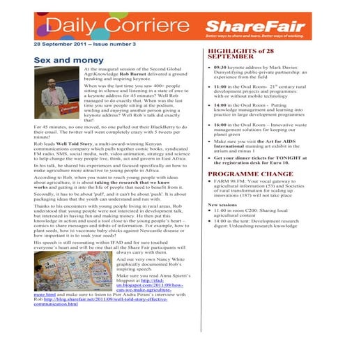 Daily Corriere issue number 3 - The Share Fair newsletter