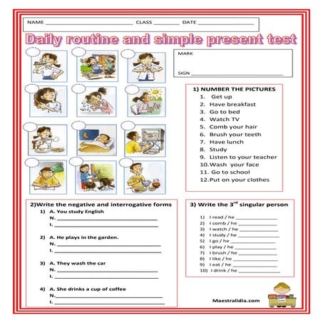 Daily e simple present | PDF