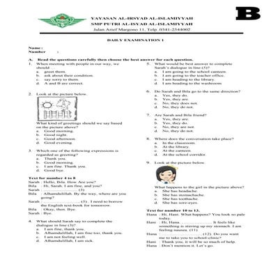 Daily exam chapter 1 and 2 k13-b