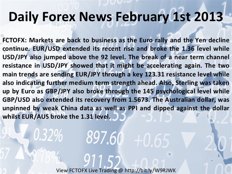 Daily forex news