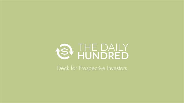 Daily hundred Pitch Deck 2014