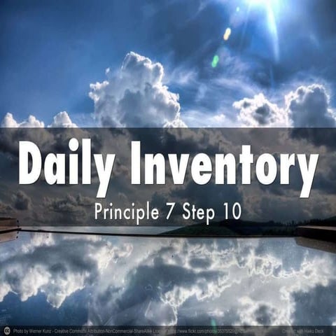 Clelebrate Recovery- Lesson 20 Daily Inventory