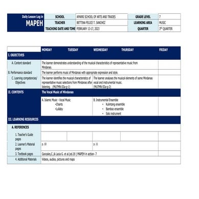 Daily Lesson Log in MAPEH.docx