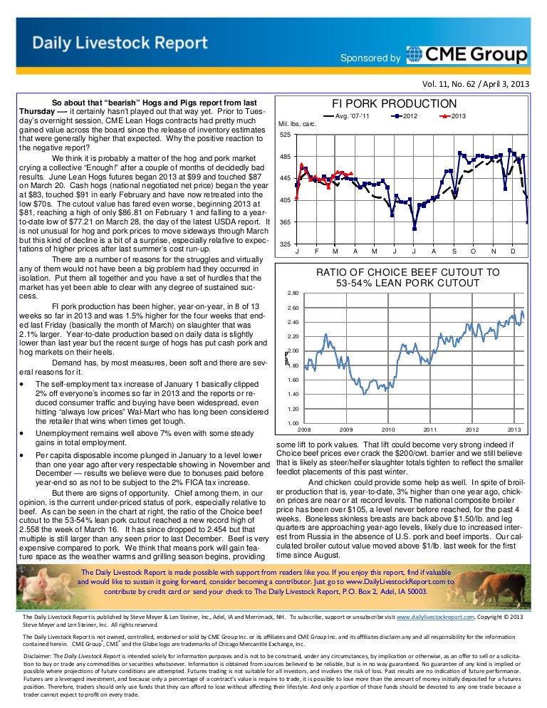Daily livestock report apr 03 2013