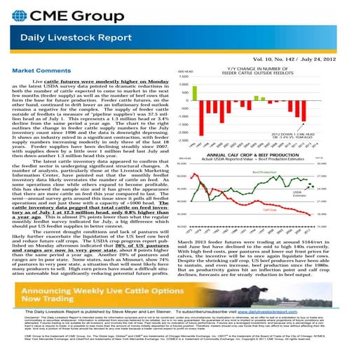 Daily Livestock Report July 24 2012
