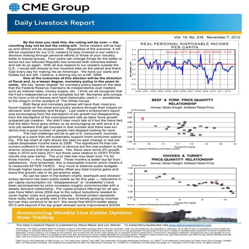 Daily livestock report nov 7 2012