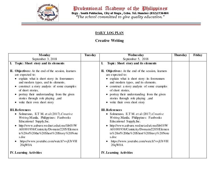 Writing plan template picture