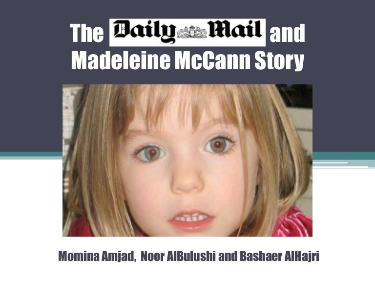 The Daily Mail & Madeleine McCann story