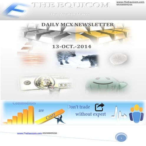 Daily mcx newsletter 13 oct2014