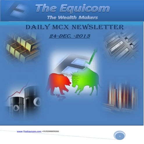 Daily mcx newsletter 24 dec 2013