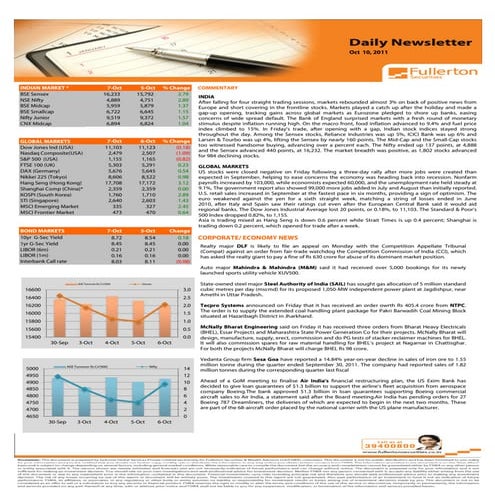 Daily Newsletter - October 10, 2011