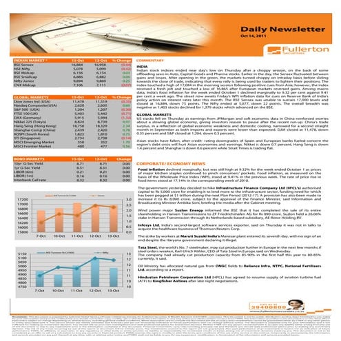 Daily Newsletter - October 14, 2011