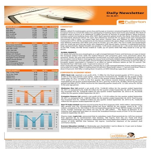 Daily newsletter - October 20, 2011