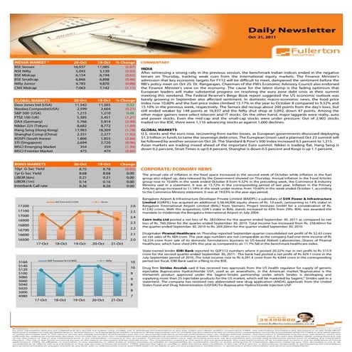 Daily newsletter - October 21, 2011