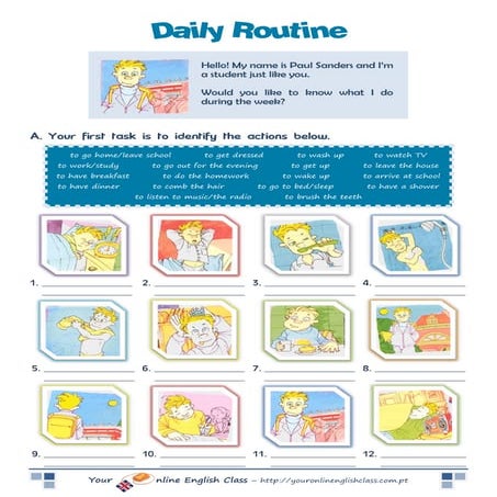 Daily routine | PDF | Homework and Study | Education