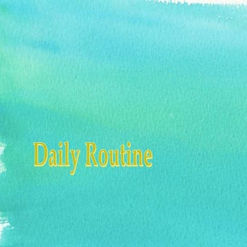 Daily routine | PPTX