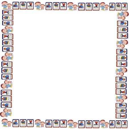 Daily routine borders for the blog | DOCX