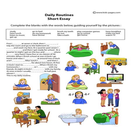 Daily routinesessay | PDF