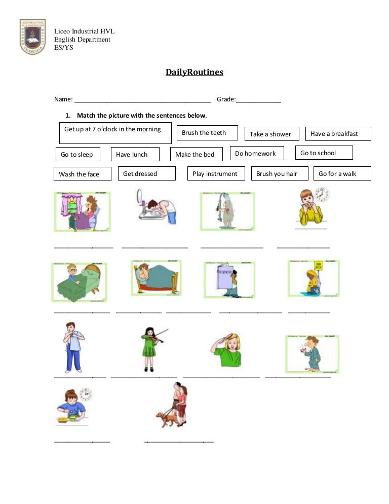 daily routines worksheet daily worksheet