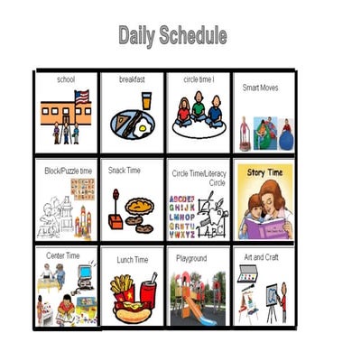 Daily schedule prek