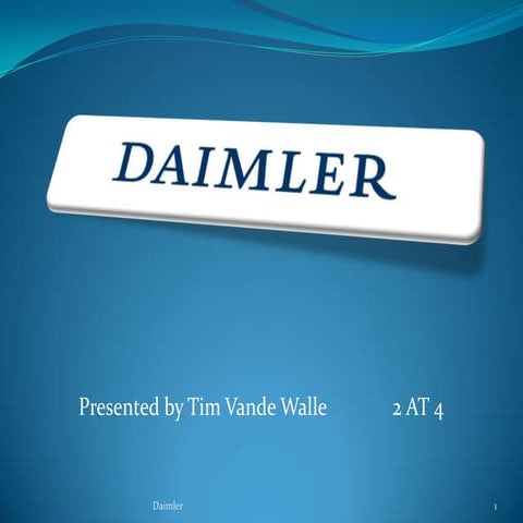 Daimler Financial Analysis 