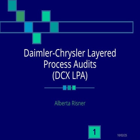 Daimler-Chrysler Layered Process Audits.ppt