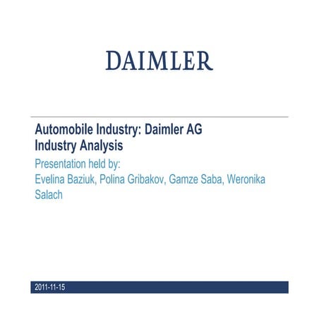 Daimler - Strategic Management