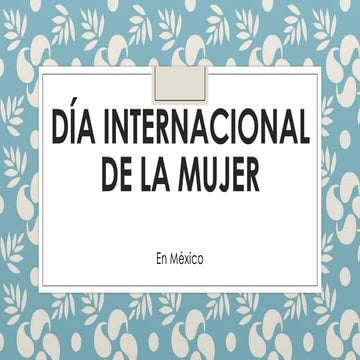 Día internacional de la mujer