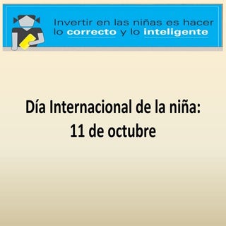 Día internacional de la Niña