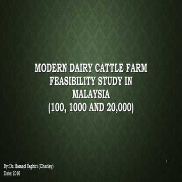 Dairy cattle farm presentation