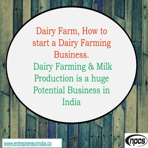 Dairy Farm, How to start a Dairy Farming Business