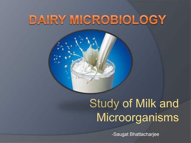 Study of Microorganism in Milk(Dairy microbiology)
