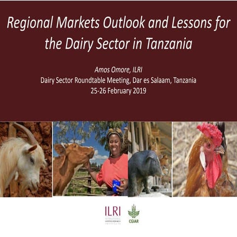 Regional markets outlook and lessons for the dairy sector in Tanzania 