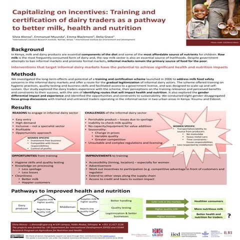 Capitalizing on incentives: Training and certification of dairy traders as a ...