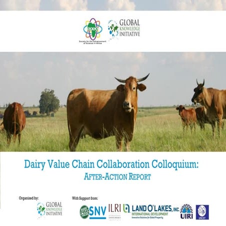 Dairy value chain collaboration colloquium after action report