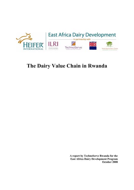 Dairy Value Chain Rwanda Report