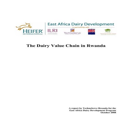 Dairy Value Chain Rwanda Report