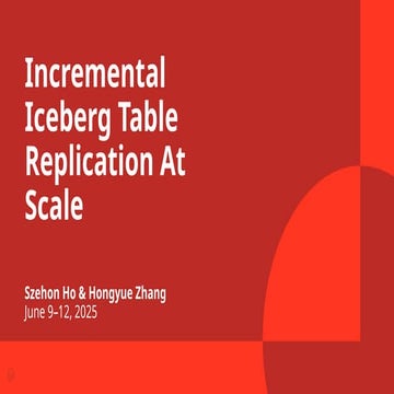 Incremental Iceberg Table Replication at Scale