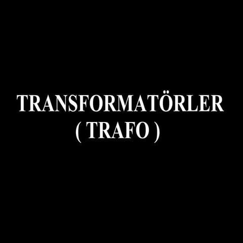 Dağitim transformatörleri (2)