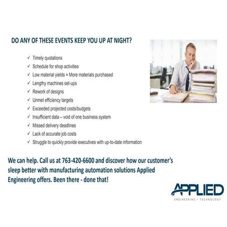 DESIGN & MFG AUTOMATION - GAIN PRODUCTIVITY