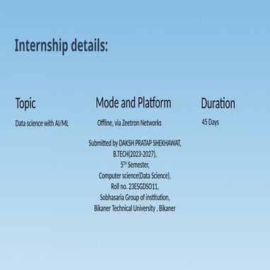 Data science and machine learning with GEN AI ppt