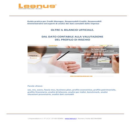 Oltre il bilancio. Dal dato contabile alla valutazione del profilo di rischio