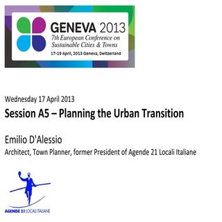 Planning the Urban Transition