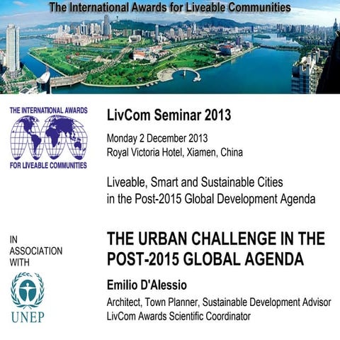 The Urban Challenge in the Post-2015 Global Agenda