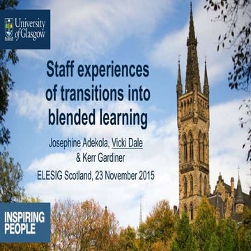Staff experiences of transitions into blended learning