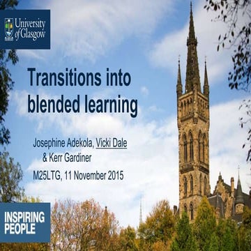 Transitions to Blended Learning: Dreams and Nightmares